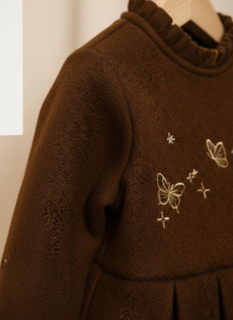 Cloud Fashion Brown Butterfly Dress - Image 5